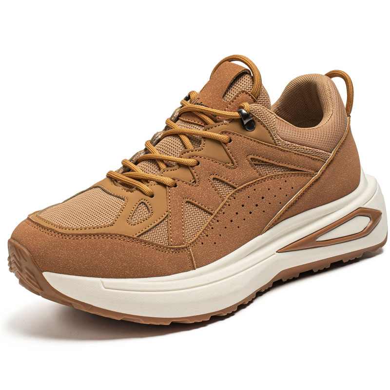 Men’s Casual Sport Sneakers – Cushioned Thick Sole Walking Shoes