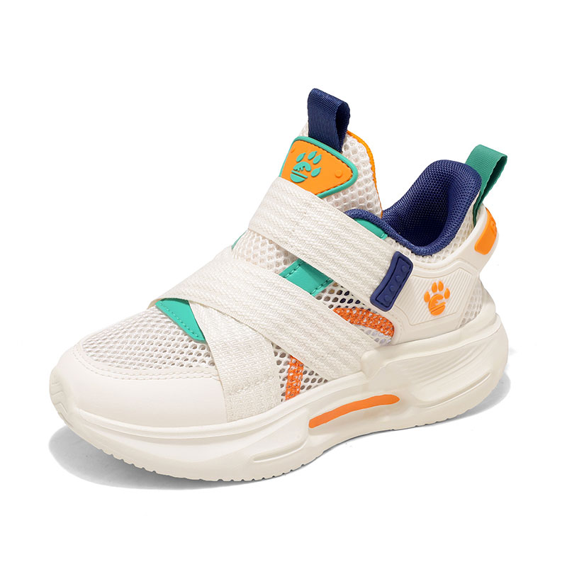 Kids Sport Sneakers – Breathable Hook & Loop Athletic Shoes for Daily Wear