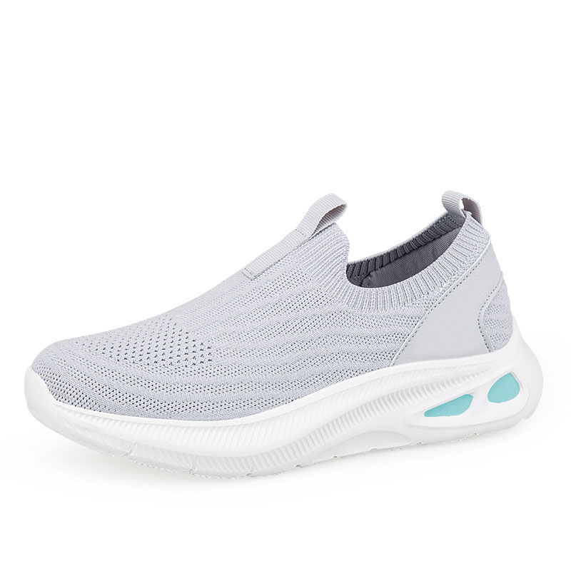 Breathable Knit Slip-On Walking Shoes – Lightweight Cushioning & All-Day Comfort