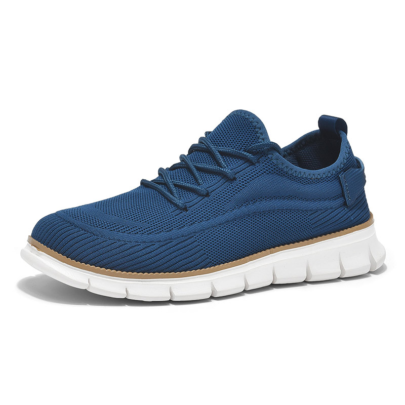 Breathable Knit Lace-Up Walking Shoes – Lightweight Comfort for Everyday Wear