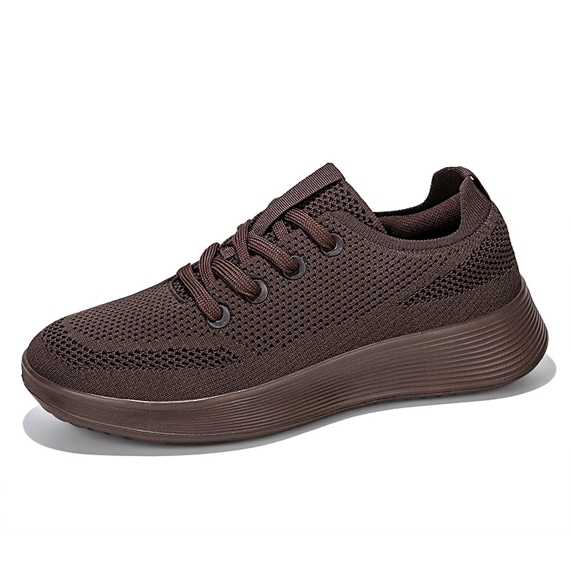 Comfort Knit Lace-Up Walking Shoes – Cushioned Support for Daily Wear