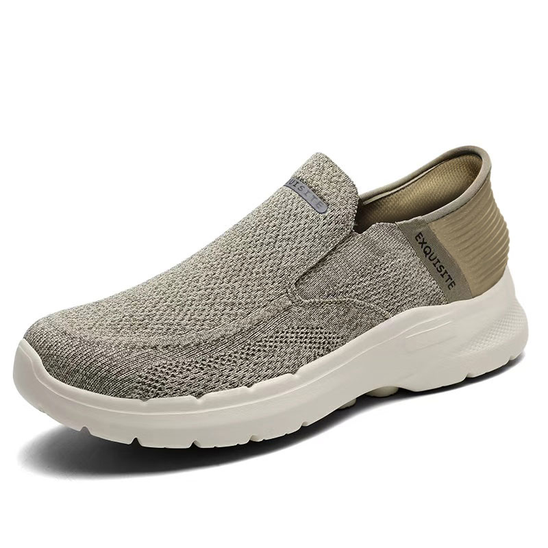 Breathable Knit Slip-On Walking Shoes – Cushioned Comfort for Everyday Wear