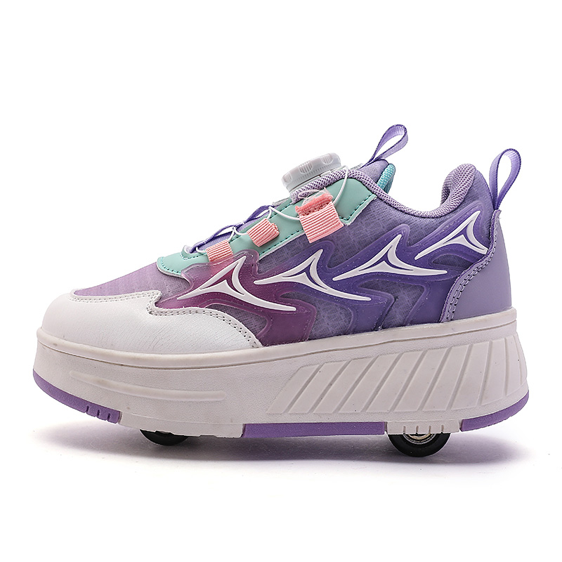 Kids Roller Shoes with Wheels – Lightweight Cushioned Sole, Easy Lace System, Fun Walking & Rolling Shoes