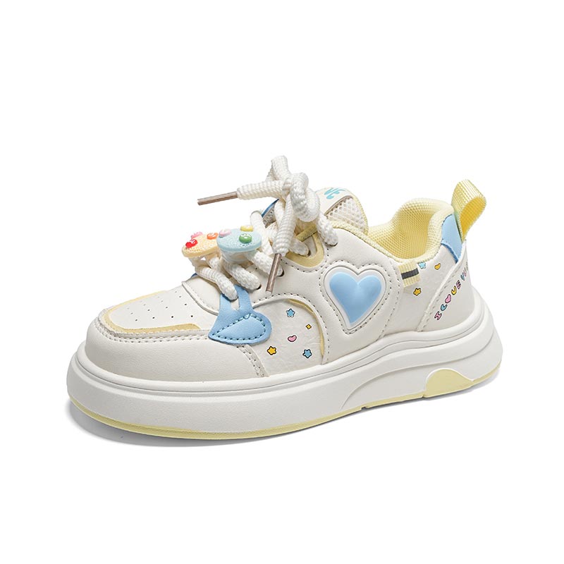 Kids Cute Casual Sneakers – Lightweight Cushion Sole, Soft Upper, Daily Walking Shoes for Girls