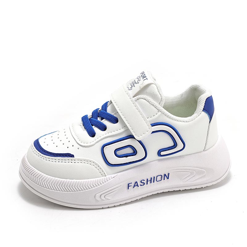 Kids Casual Sneakers – Cushioned Sole, Easy Hook & Loop, Daily School Shoes