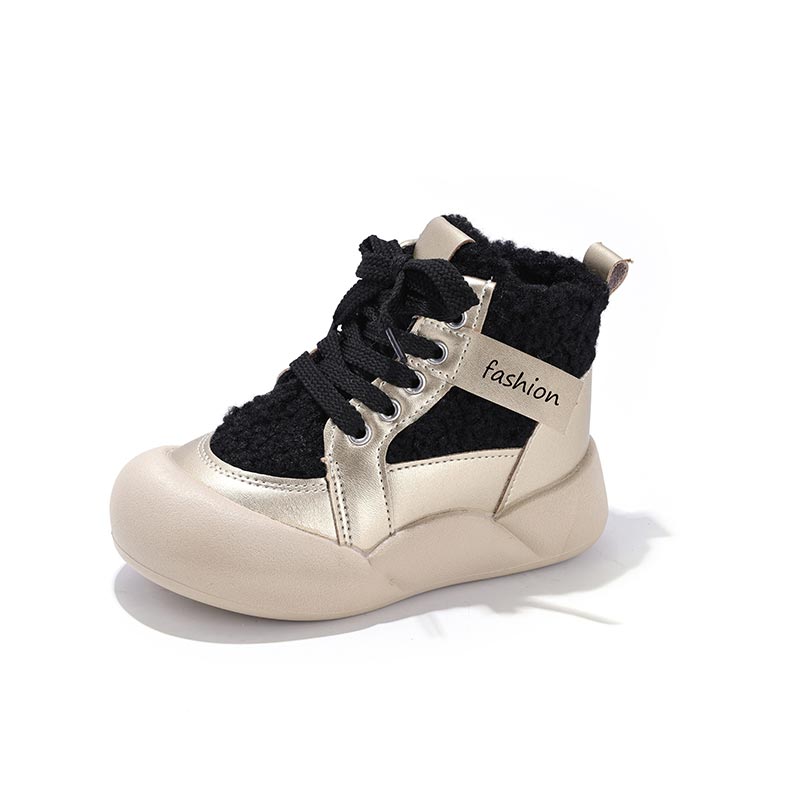 Kids Winter Casual Boots – Warm Fleece Lining, Soft Sole, Comfortable Daily Shoes